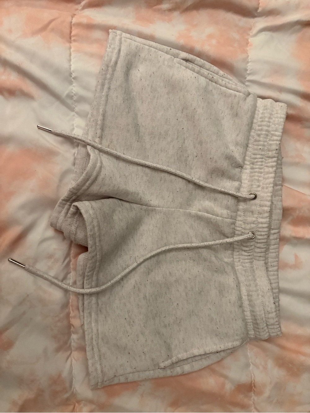 Women's Heather Cream Athletic Lounge Shorts with Drawstring